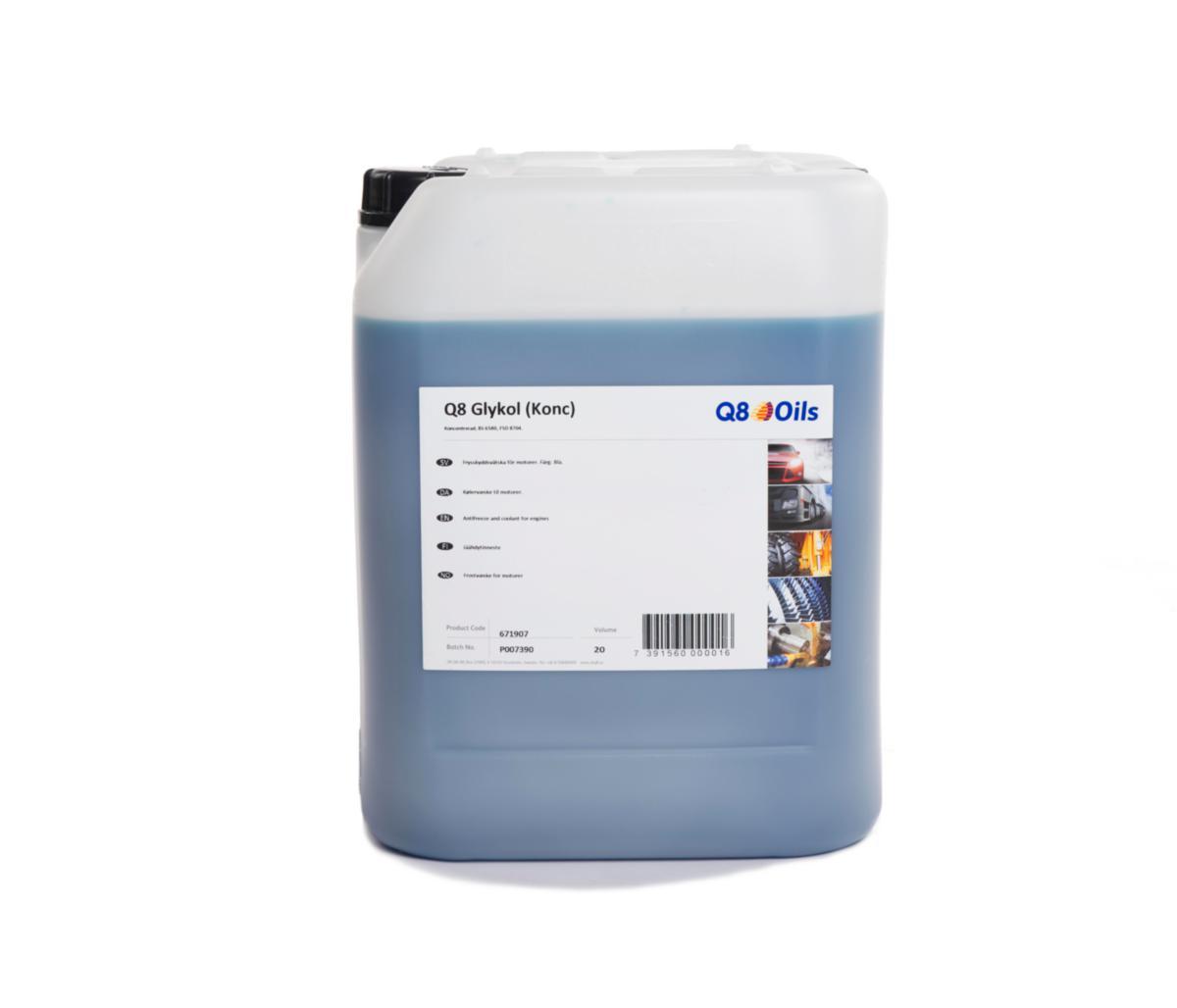 Frostvæske Q8 konsentrert - Frostvæske Glykol Q8 konsentrat 20L kanne 671906