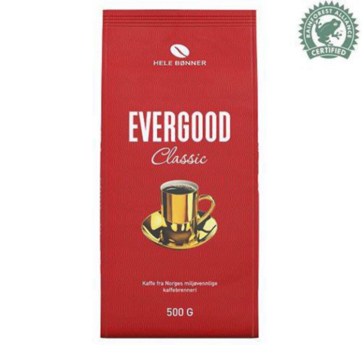 Kaffe Evergood - Kaffe Evergood Hele bønner Classic 500g