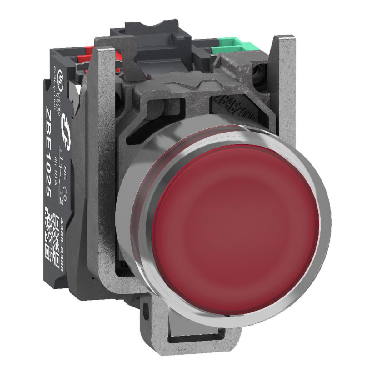 Lystrykknapp Schneider - Lystrykknapp rød 24V 1xNO+1xNC