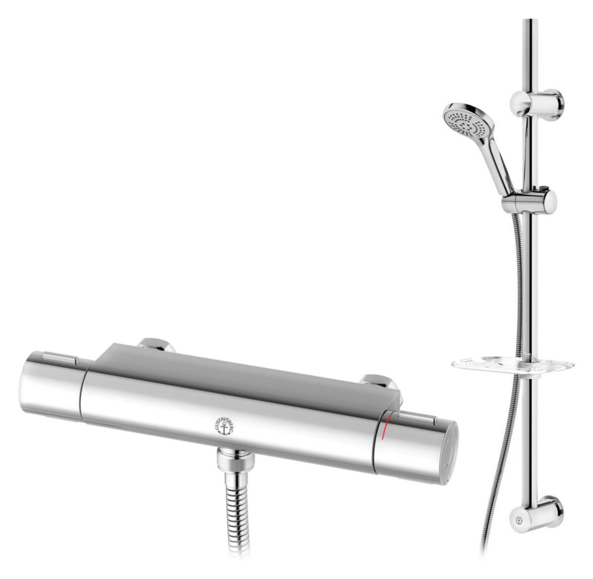 Dusjpakke New Nautic - termostat, Gustavsberg - Dusjpakke Nye Nautic 2.1, GB termostatbatt. og dusjsett,