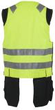 Håndverksvest BS Dokka HiVis kl.1 gul/sva str 3XL