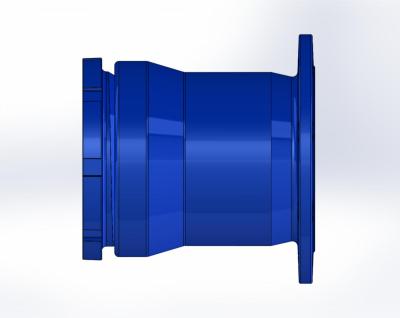 DN 150 flensemuffe m/skruskjøt L=135 epoxy komplett PN16