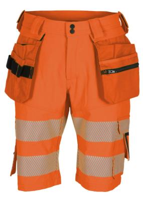 Håndverksshorts BS Lillehammer HiVis kl.1 ora/sva str C66