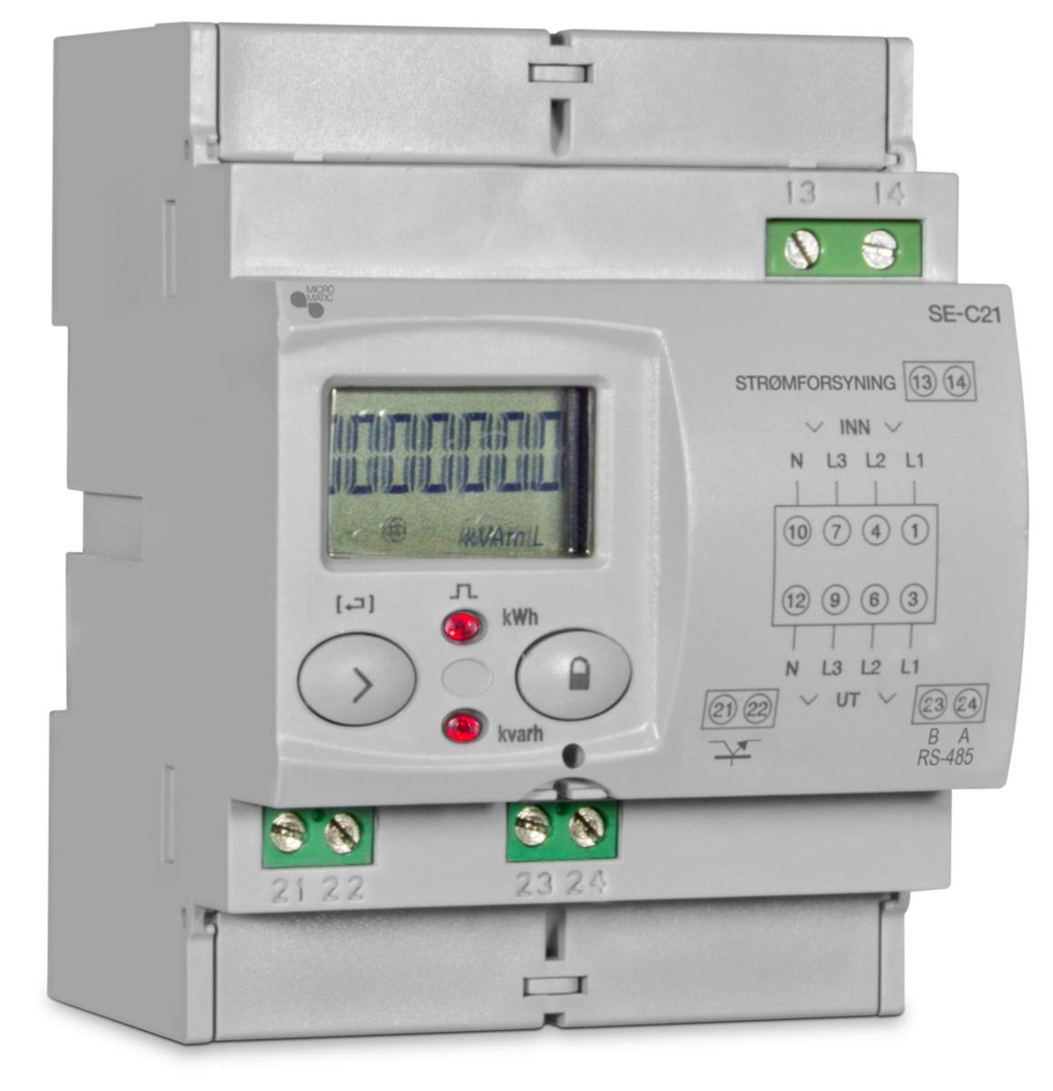 Måler SE-C 3-fase kWt - Måler SE-C21-RS485 3-fase 230/ 400V 65A
