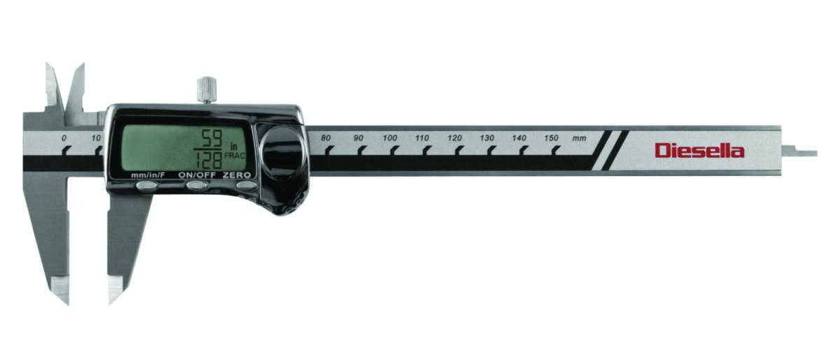 Skyvelære digitalt Diesella 0-200x0,01mm - Skyvelære digital Diesella 200X0,01mm 50mm kjeft