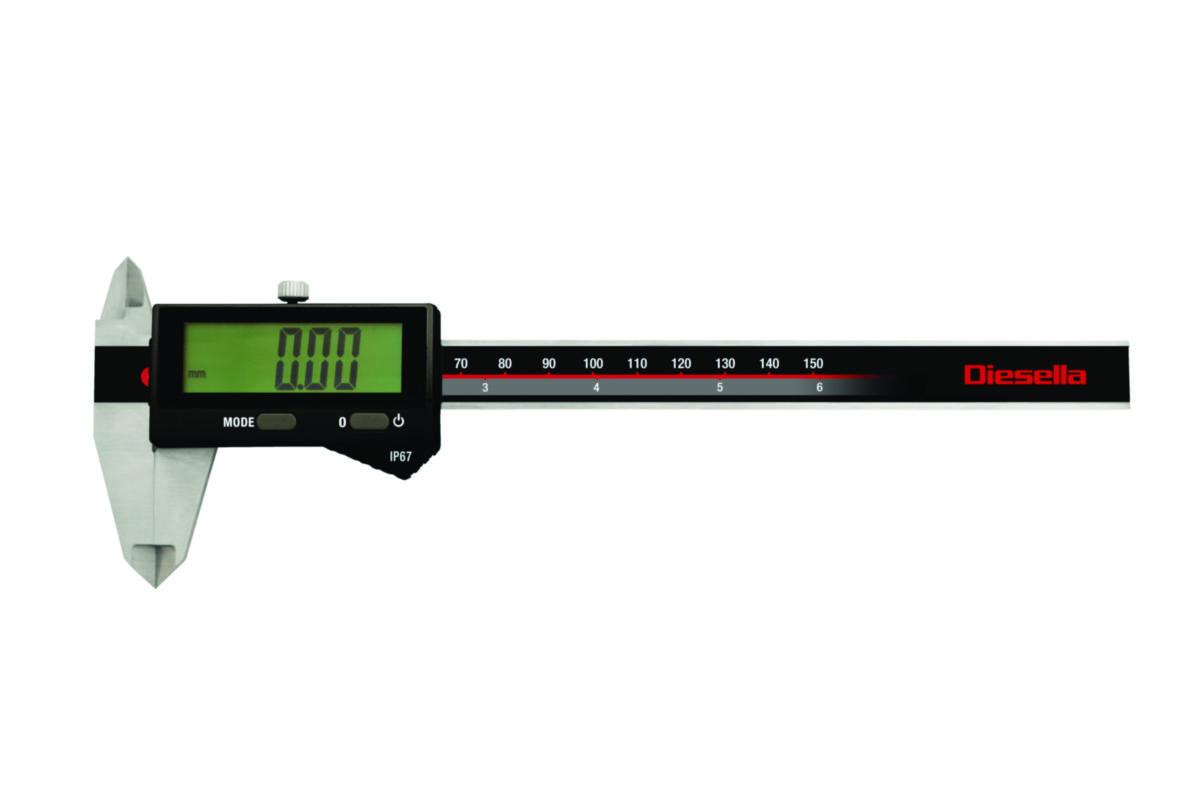 Skyvelære digitalt Diesella 0-150 IP67 - Skyvelære digital IP67 Diesella 150X0,01mm 40mm kjeft