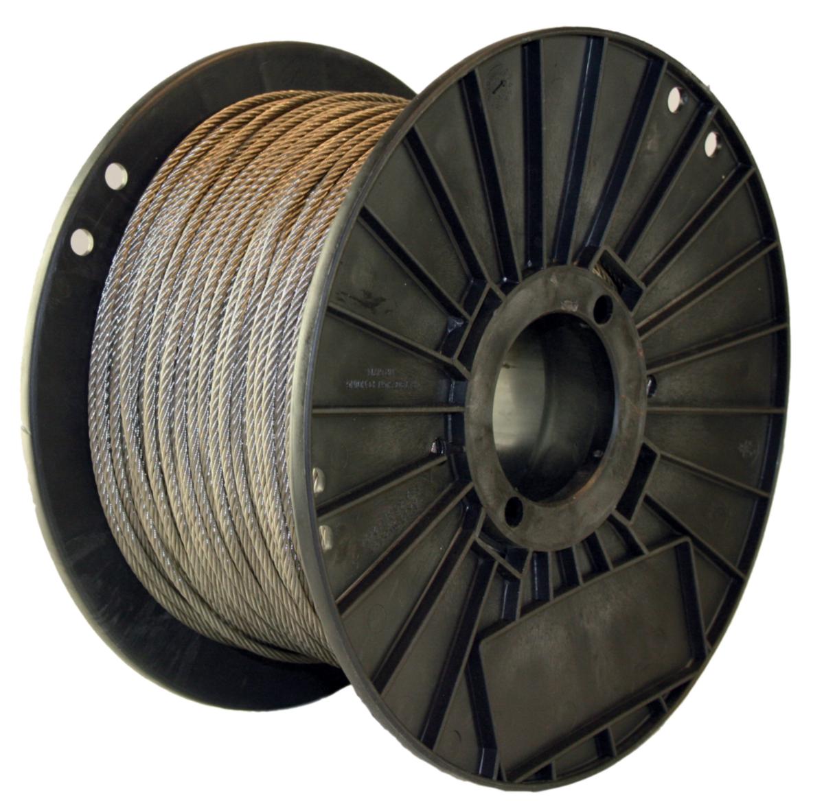 Wire, AISI 316 - Wire 7X19 RF syrefast AISI 316 John Dahle 4mm 100m spole