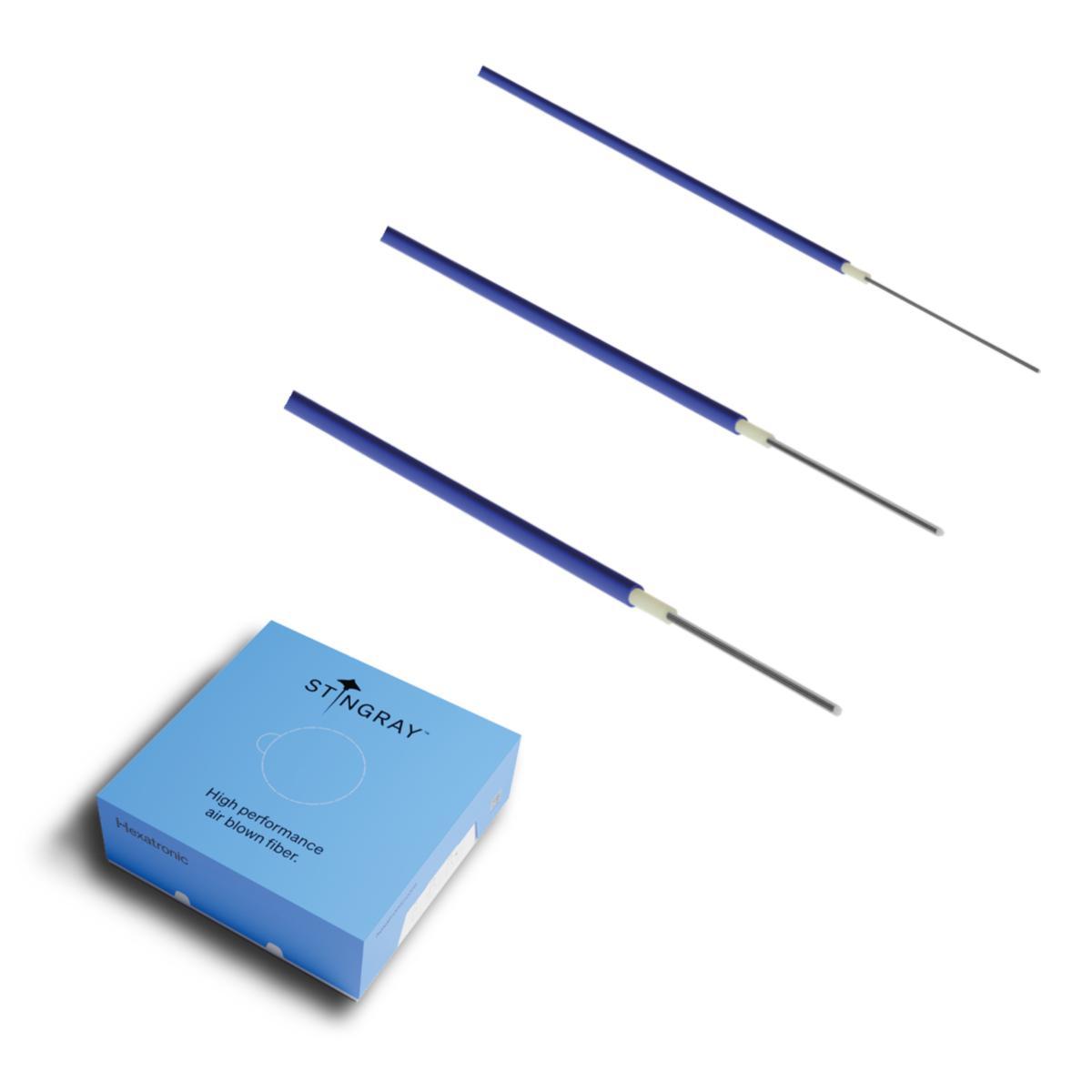 Blåsefiber Stingray Hexatronic - Blåsefiber ABF 4SM 4000M PAN Lavfriksjon blå ytterkappe G4