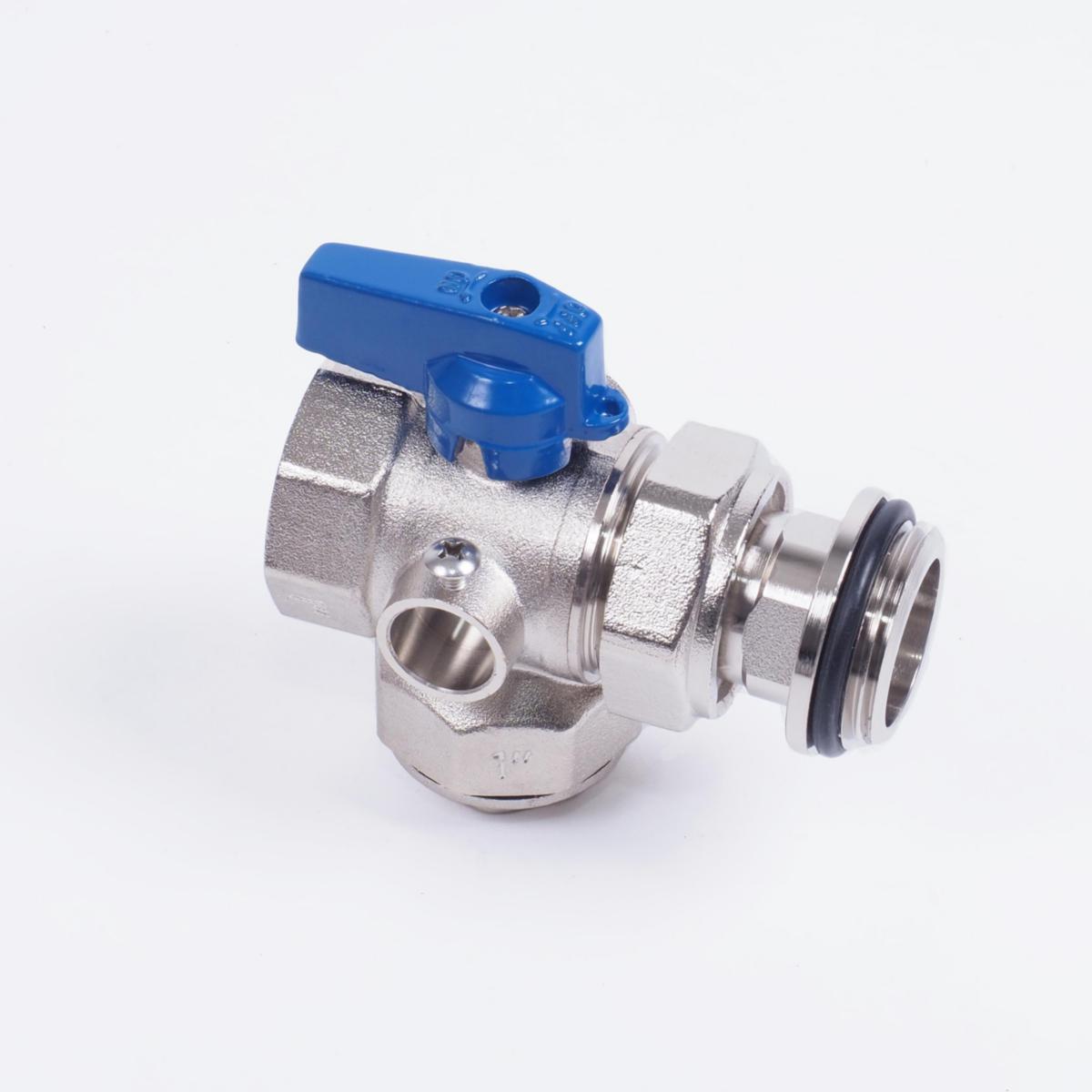 Kuleventil treveis gulvvarme Armaturjonsson - Kuleventil treveis blå Armaturjonsson gulvvarme