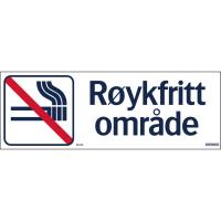 Skilt Systemtext "Røykfritt område"