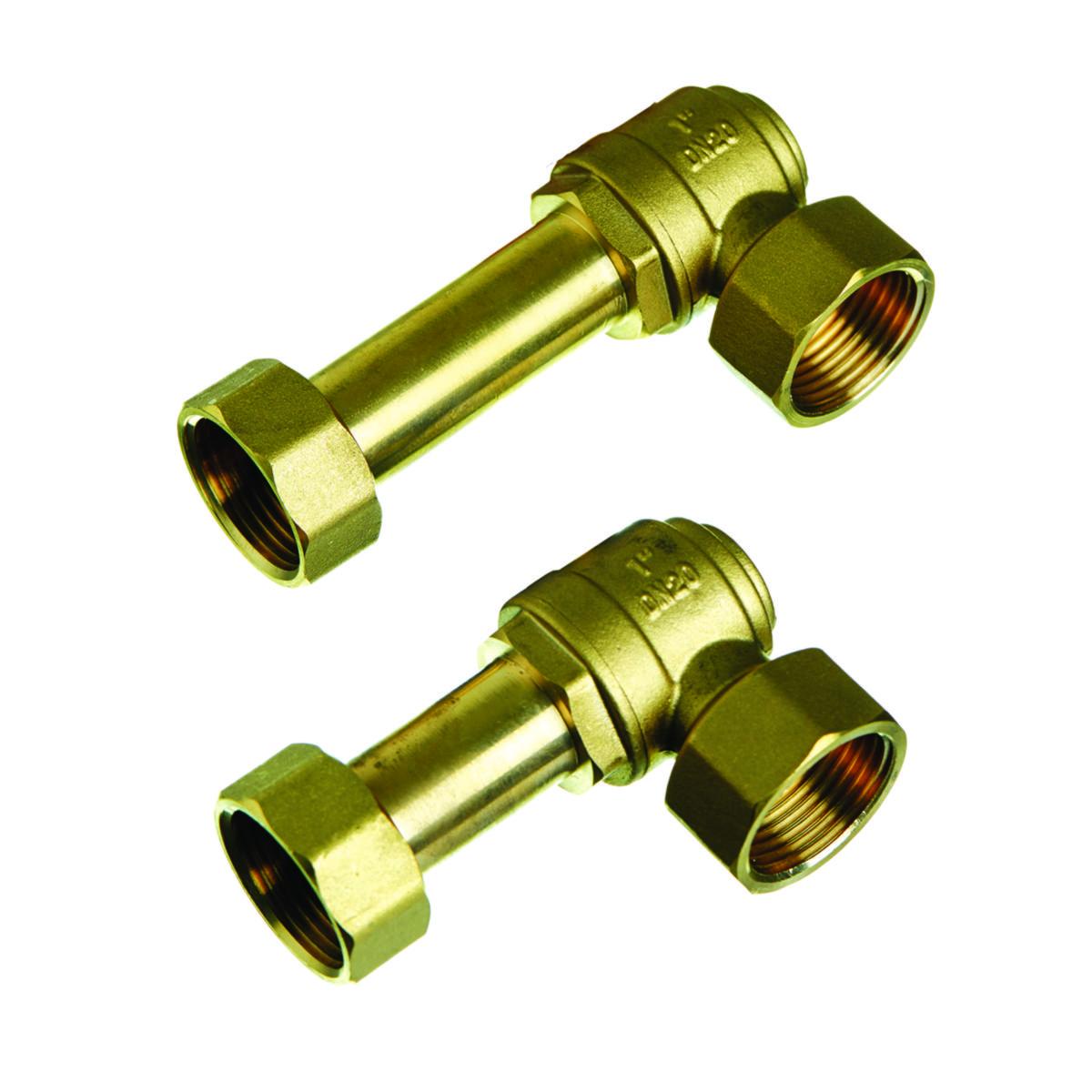 Kuleventilsett vinkel, Roth - 1" Roth ventil sett 1". vinkel m/ frimutter 2 stk pr. pose