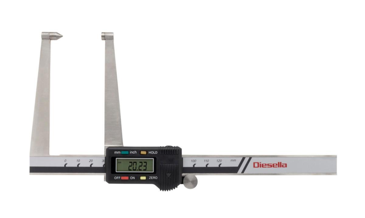 Skyvelære digitalt Diesella 0-125 bremseskiver - Skyvelære digital bremseskiver Diesella 0-125mm 93mm kjefter