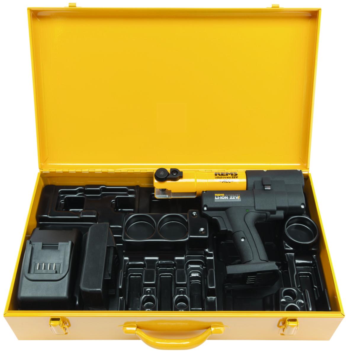 Mini-Press Rems ACC 22V stålkasse - Radialpresse Mini-Press 22V Rems ACC stålkasse