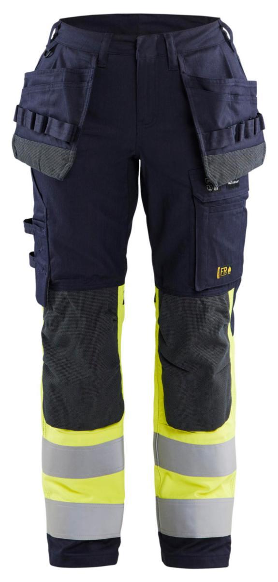 Håndverkbukse dame Blåkläder 7185 Multinorm - Håndverkbukse dame Blåkläder 7185 Multinorm mar/gul str C36
