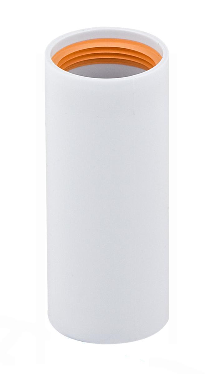 Dobbelmuffe PP/TPE, Faluplast - 40 mm dobbelmuffe Falu Vulk Hvit